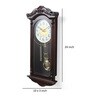 Brown Plastic Analog Pendulum Wall Clock