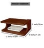 Goldfoil Brown wood Wall Shelves