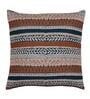 Brown Traditional Polycanvas 16 x 16 Inches Cushion Cover