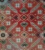 Brown Polycanvas Floral 7ft Blackout Fabric Loops Door Curtain