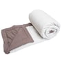 Brown Polycotton Solid 350 GSM Single Bed Reversible Quilted Comforter