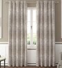 Brown Traditional Poly Cotton 7 Ft Semisheer Eyelet Door Curtains (Set of 2)