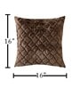 Brown Textured Polyester 16 x 16 Inches Cushion Covers (Set of 2)