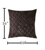 Brown Textured Polyester 16 x 16 Inch Cushion Covers (Set of 2)