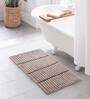 Brown Polyester 24X16 Inches Anti-Skid  Bath Mat