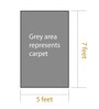 Brown Shaggy Polyester 3 ft x 5 ft Shaggy Carpet