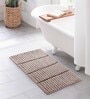 Brown Polyester 32X20 Inches Anti-Skid  Bath Mat