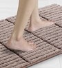 Brown Polyester 32X20 Inches Anti-Skid  Bath Mat