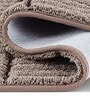 Brown Polyester 32X20 Inches Anti-Skid  Bath Mat