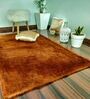Brown Shaggy Polyester 5 ft x 7 ft Shaggy Carpet