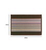 Brown Geometric Polyester 15 x 23 Inches Anti Skid Door Mat