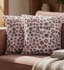 Brown Polyester Abstract 20x20 inches Cushion Covers Set of 2