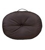 Brown Solid Polyester 22x22 Inches Floor Cushion