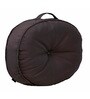 Brown Solid Polyester 22x22 Inches Floor Cushion