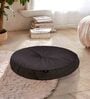 Brown Solid Polyester 22x22 Inches Floor Cushion