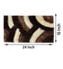 Brown Abstract Polyester 24 x 16 Inches Anti Skid Door Mat