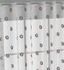 Brown Geometric Polyester 7 Ft Sheer Eyelet Door Curtain