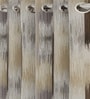 Brown Polyester Abstract 9ft Room Darkening Eyelet Long Door Curtains (2 Pc)