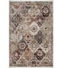 Brown Persian Polyester 6 ft x 9 ft Machine Made Carpet