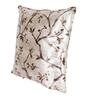 Brown Floral Polyester Blend 16 x 16 Inches Cushion Covers (Set of 5)
