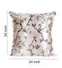 Brown Floral Polyester Blend 24 x 24 Inches Cushion Covers (Set of 2)