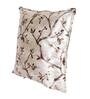 Brown Floral Polyester Blend 24 x 24 Inches Cushion Covers (Set of 2)