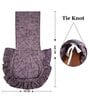 Brown Printed Polyester Blend 14x45 Inches Chair Covers (Set of 4)