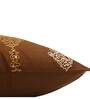 Brown Traditional Polyester Blend 16 x 16 Inches Cushion Cover
