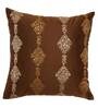 Brown Traditional Polyester Blend 16 x 16 Inches Cushion Cover