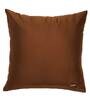 Brown Traditional Polyester Blend 16 x 16 Inches Cushion Cover
