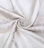 Cream Floral Polyester 5 Ft Light Filtering Eyelet Window Curtain
