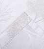 Cream Floral Polyester 5 Ft Light Filtering Eyelet Window Curtain