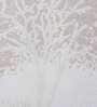 Cream Floral Polyester 5 Ft Light Filtering Eyelet Window Curtain