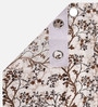 Brown Polyester Floral Light Filtering Eyelet 5 Feet Window Curtains (2 Pc)