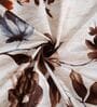 Brown Floral Polyester 5 Ft Semisheer Eyelet Window Curtains (Set of 2)