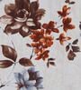 Brown Floral Polyester 5 Ft Semisheer Eyelet Window Curtains (Set of 2)