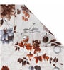 Brown Floral Polyester 5 Ft Semisheer Eyelet Window Curtains (Set of 2)
