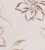 Brown Polyester Floral 7ft Sheer Eyelet 1 Pc Door Curtain