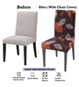 Brown Polyester Floral Stretchable Chair Cover (1Pc)