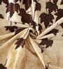Brown Floral Polyester 7 Ft Semisheer Eyelet Door Curtains (Set of 2)