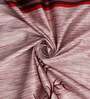 Maroon Floral Polyester 5 Ft Semisheer Eyelet Window Curtains (Set of 2)