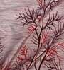 Maroon Floral Polyester 5 Ft Semisheer Eyelet Window Curtains (Set of 2)
