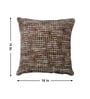 Brown Polyester Geometric 16x16 inches Cushion Cover