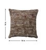 Brown Polyester Geometric 16x16 inches Cushion Covers Set of 2