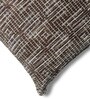 Brown Polyester Geometric 16x16 inches Cushion Covers Set of 2