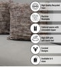 Brown Polyester Geometric 16x16 inches Cushion Covers Set of 5