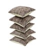 Brown Polyester Geometric 16x16 inches Cushion Covers Set of 5