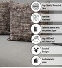 Brown Polyester Geometric 18x18 inches Cushion Cover