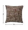 Brown Polyester Geometric 18x18 inches Cushion Cover