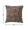 Brown Polyester Geometric 20x20 inches Cushion Cover